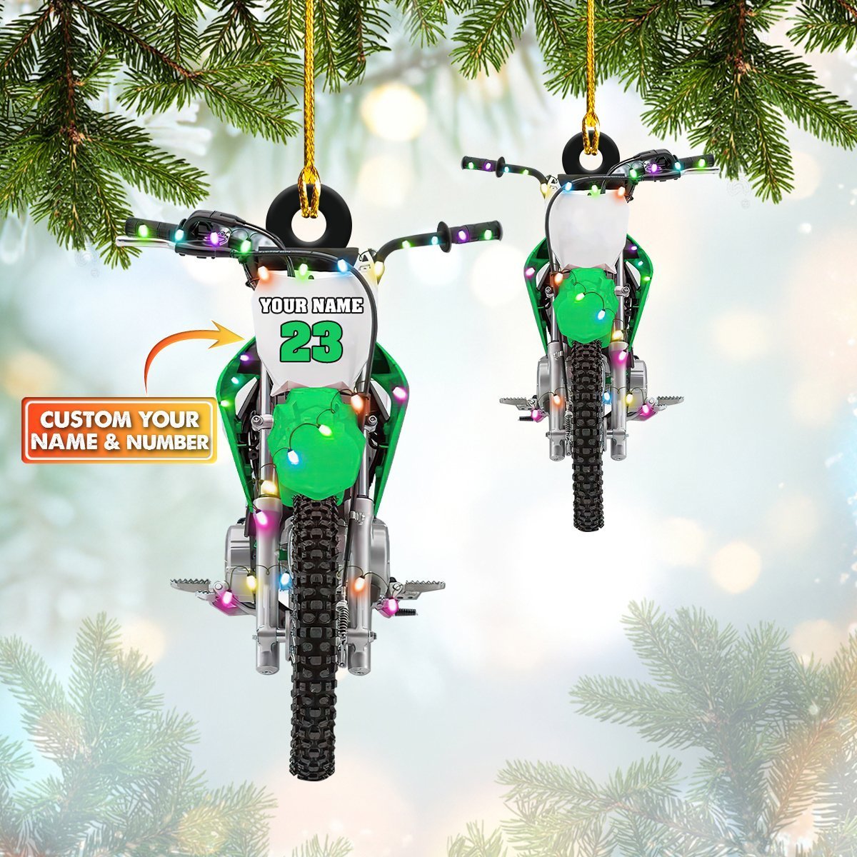 Motocross Custom Shaped Ornament 05