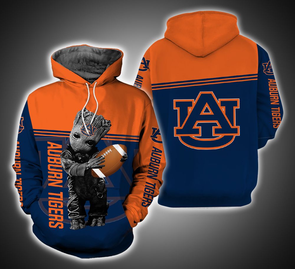 Auburn Tigers Ft. Groot 3D Print Hoodie