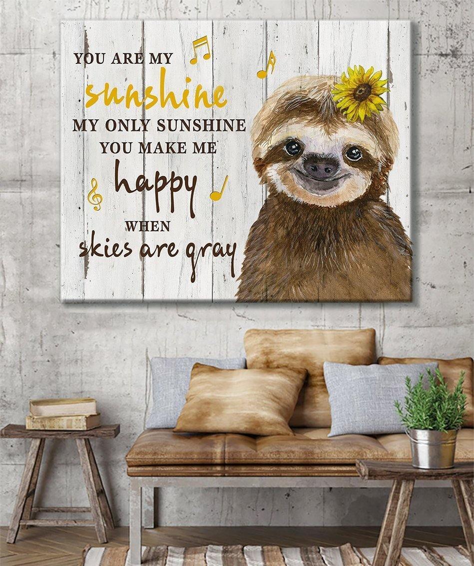 You Are My Sunshine My Only Sunshine – Best Gift Idea For Couple, Gift For Home Decor, Gift For Family – Horizontal Canvas Matte Canvas Wall Art