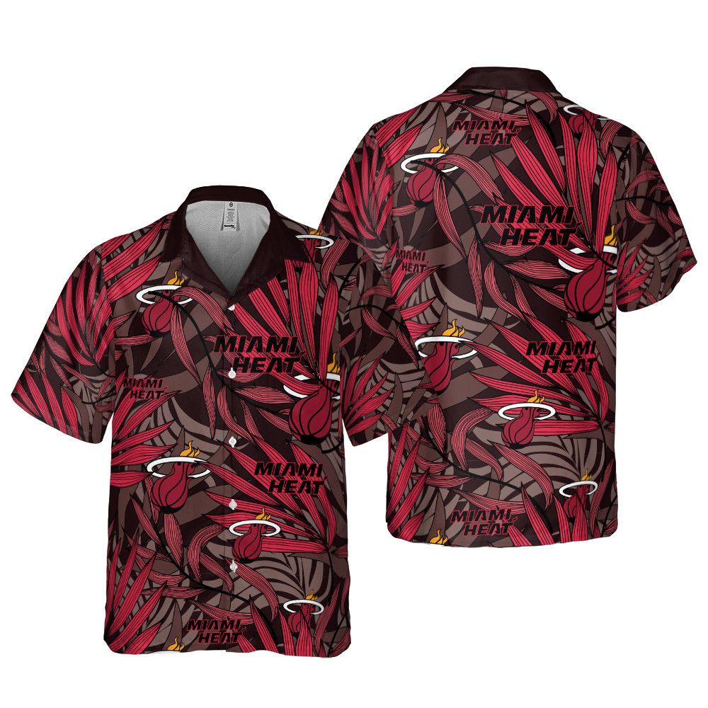 Authentic Aloha Shirt with Tropical Vibe Miami Heat