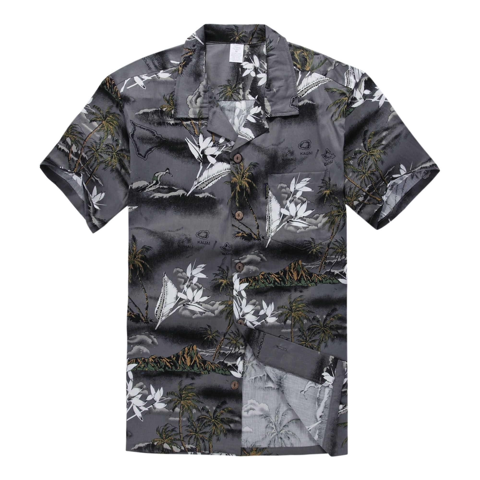 Palms Gray Nice Design Hawaii Shirt Ha108707