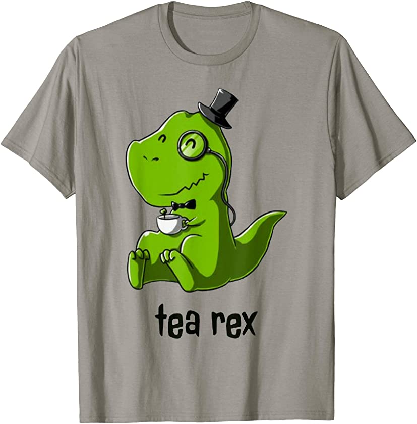 Tea Rex T-Rex Dinosaur Dino Coffee Hot Drink Cool Cute Funny T-Shirt