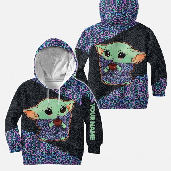 Too Cute I Am Holographic Leopard – Personalized 3D All Over Printed Unisex Kid Hoodie Us Size