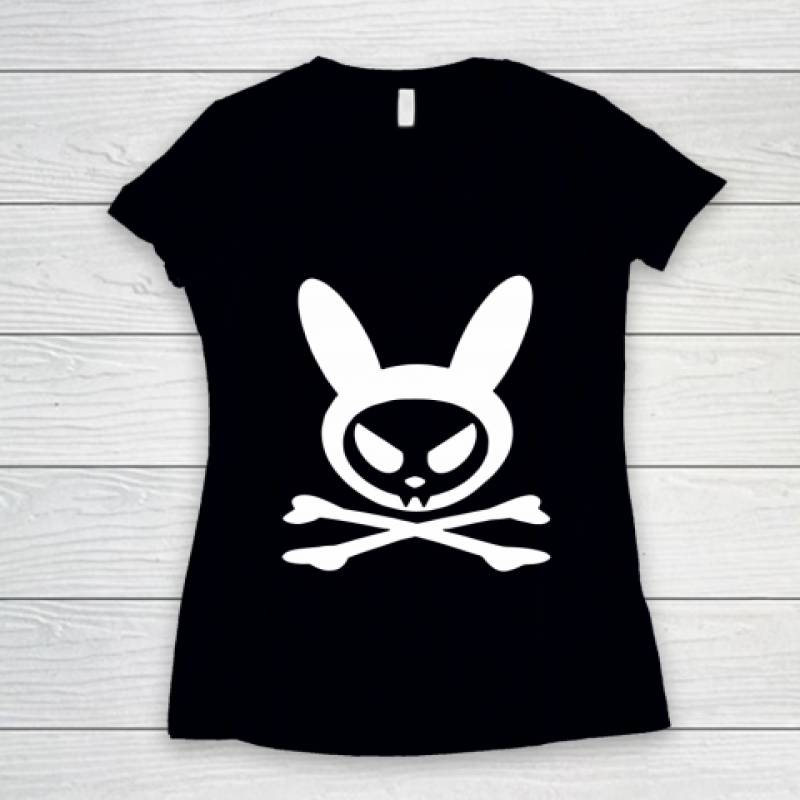 Bad Bunny Horror Rabbit Women's V-Neck T-Shirt