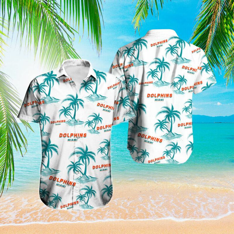 Miami Dolphins Hawaiian Shirts Men Button V5