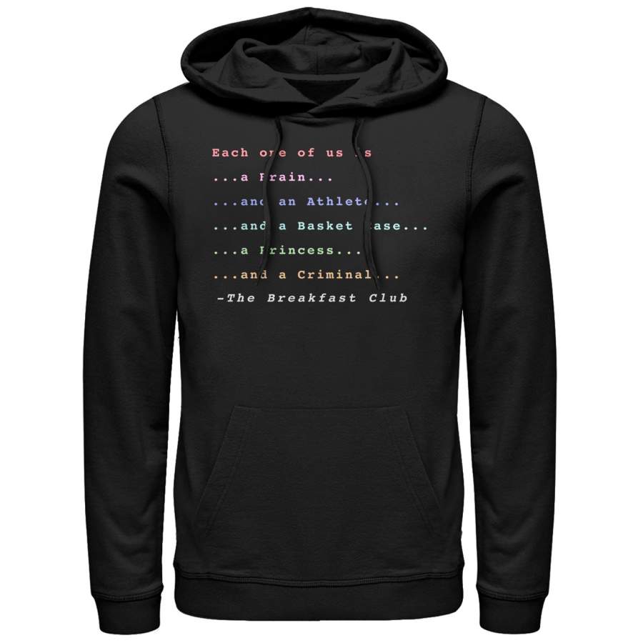 The Breakfast Club Men’s Each One Of Us Stereotype  Lightweight Hoodie