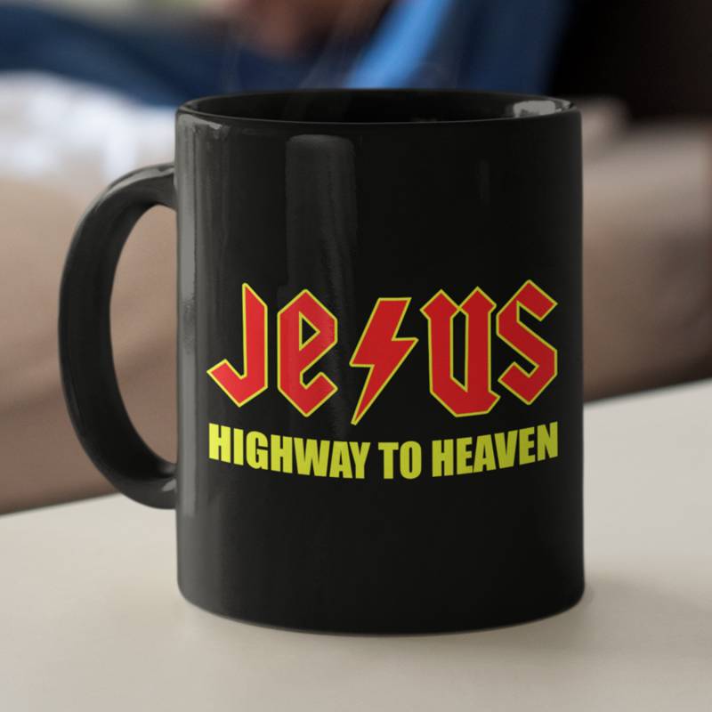 Jesus highway to heaven coffee mug