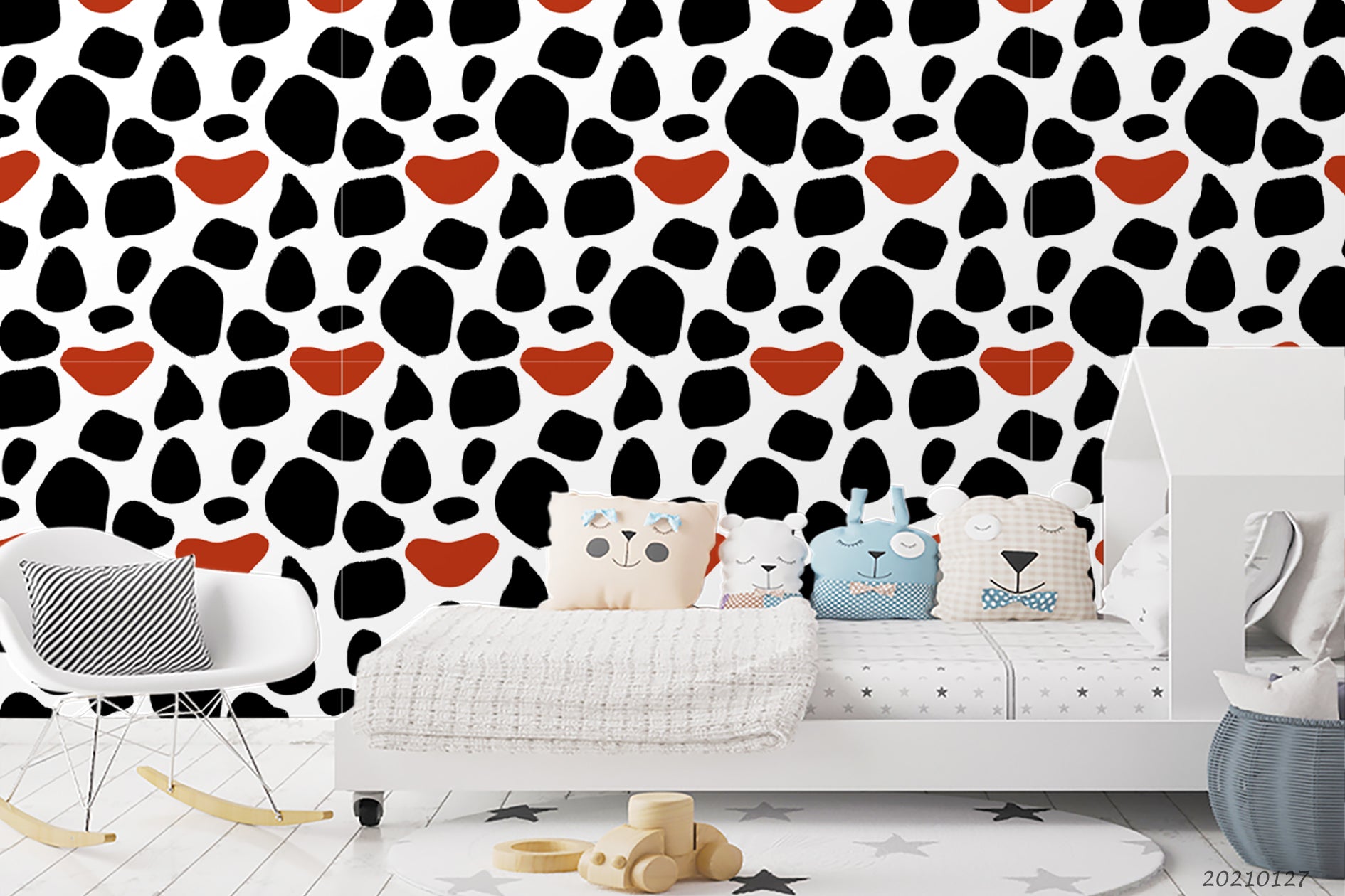 3D Hand Drawn Animal Print Wall Mural Wallpaper Lqh 85