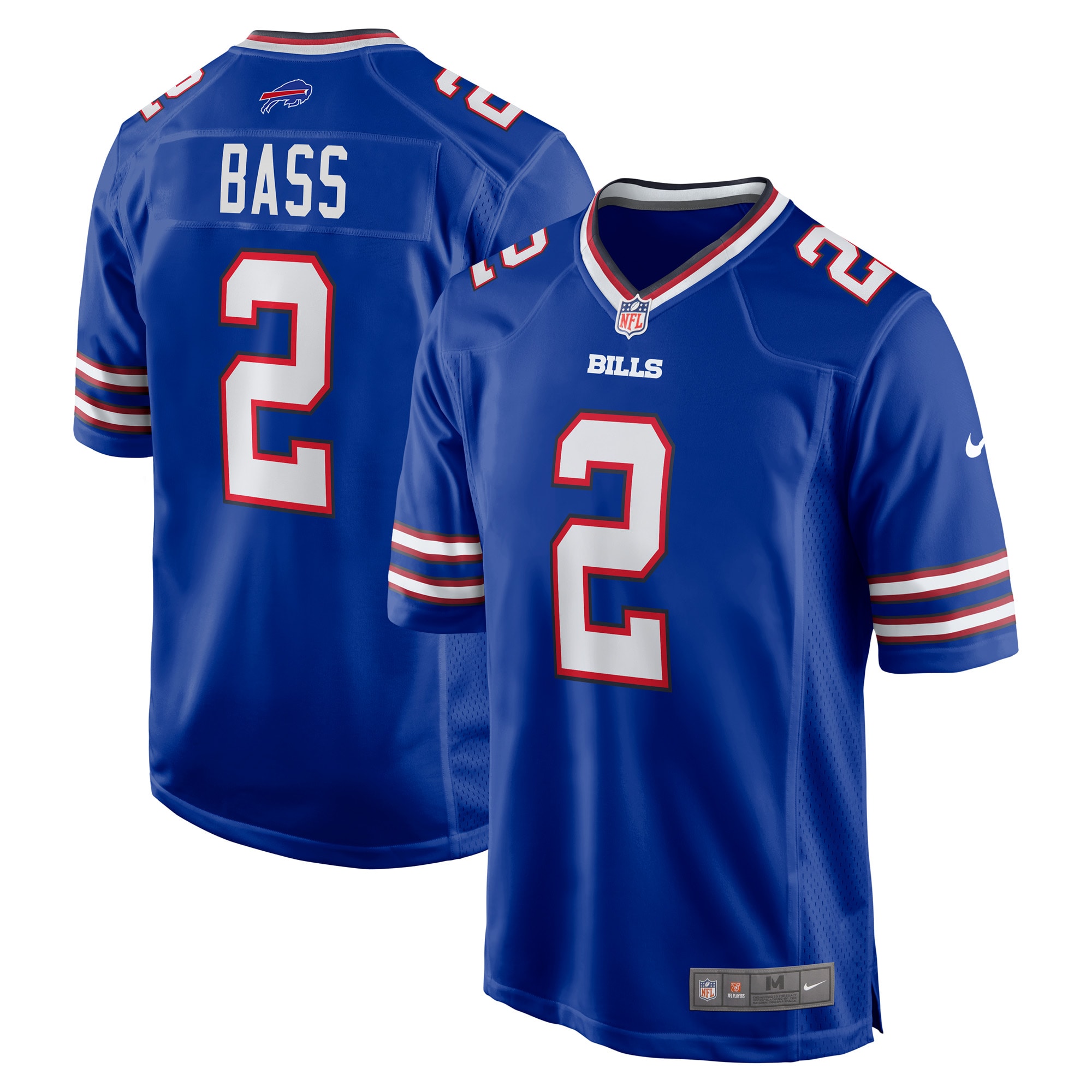 Tyler Bass Buffalo Bills Game Player Jersey – Royal