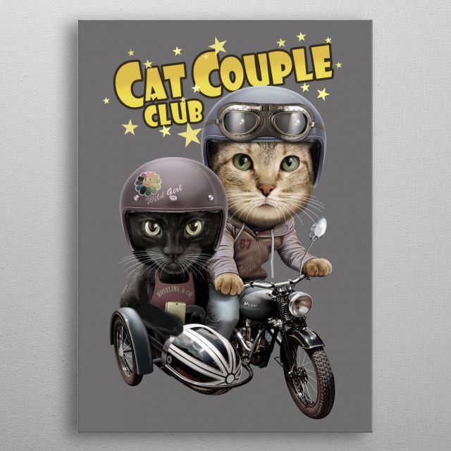 CAT COUPLE CLUB Canvas Poster 8″x12″ 12×18″ 18″x26″ 24″x36″ 30″x45″