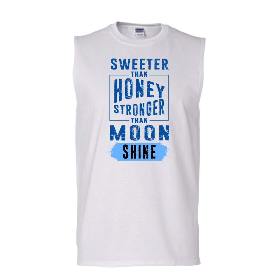 Sweeter Than Honey T Shirt, Couple T Shirt, Awesome t-shirts (Men’s Cotton Sleeveless)