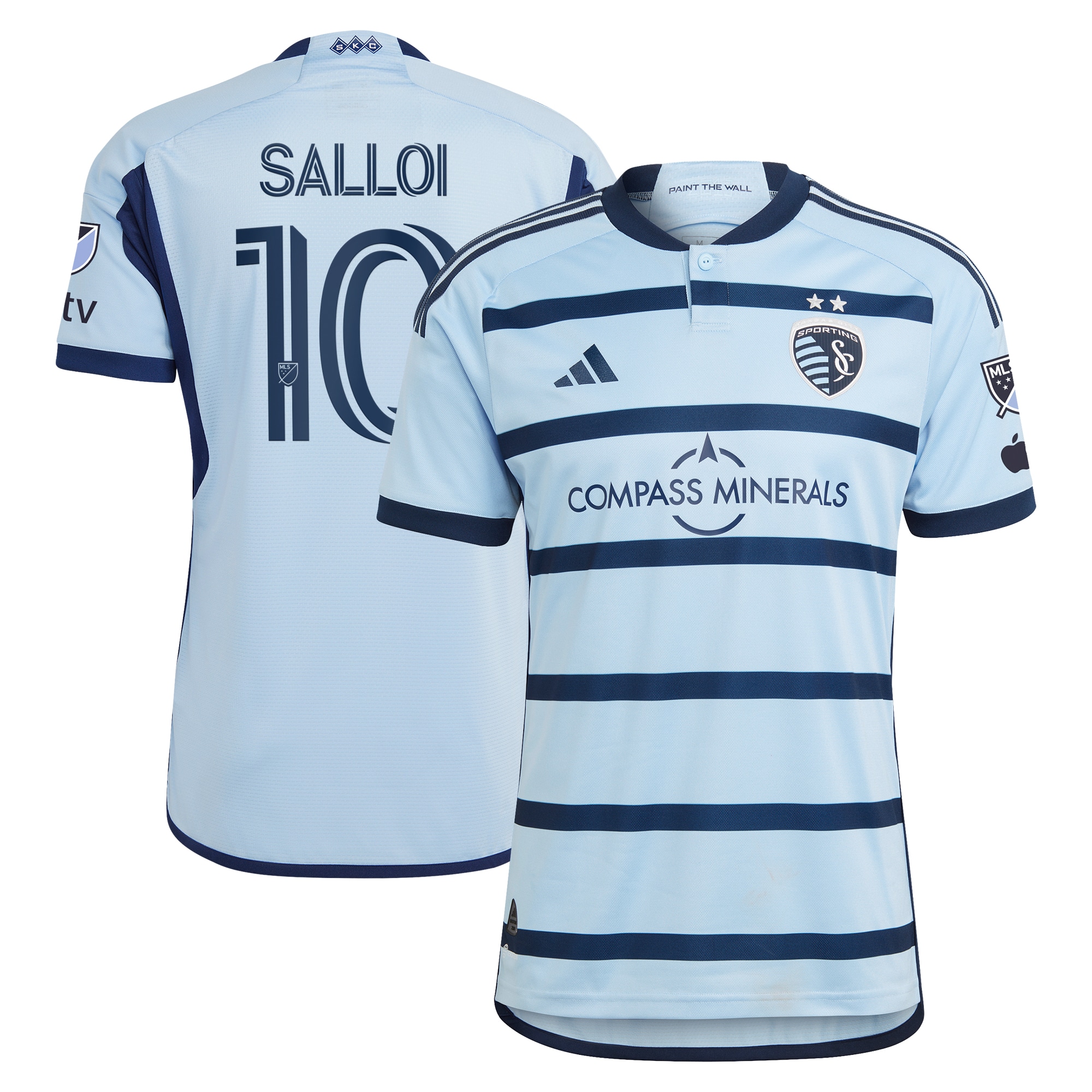 Daniel Salloi Sporting Kansas City 2024 Hoops 4.0 Authentic Player Jersey  Light Blue