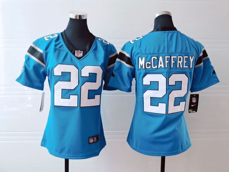 Carolina Panthers Christian Mccaffrey #22 NFL 2020 Cobalt Womens Jersey