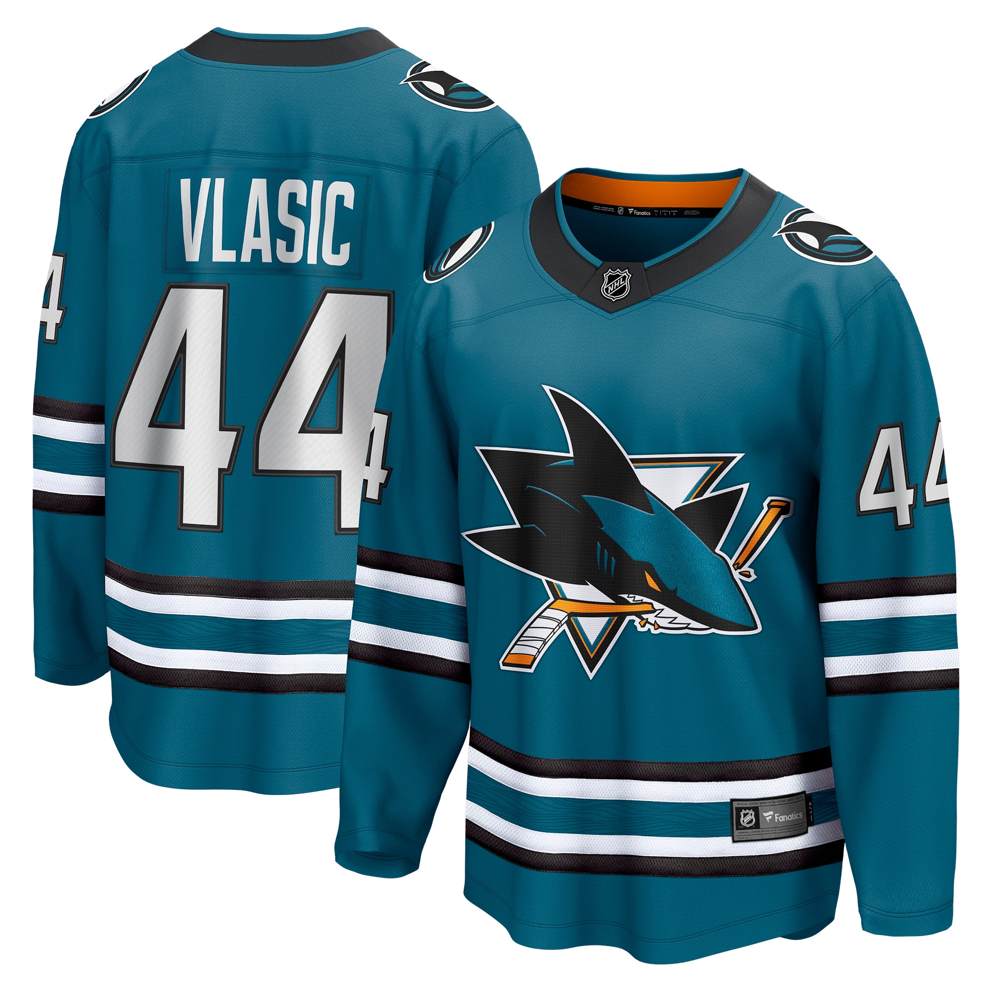 Marc-Edouard Vlasic San Jose Sharks Branded Home Breakaway Player Jersey – Teal