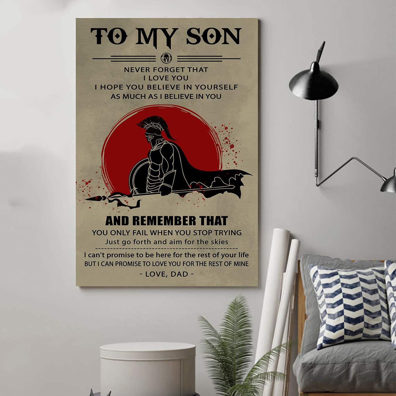 Spartan Poster – Dad to Son – I Love You