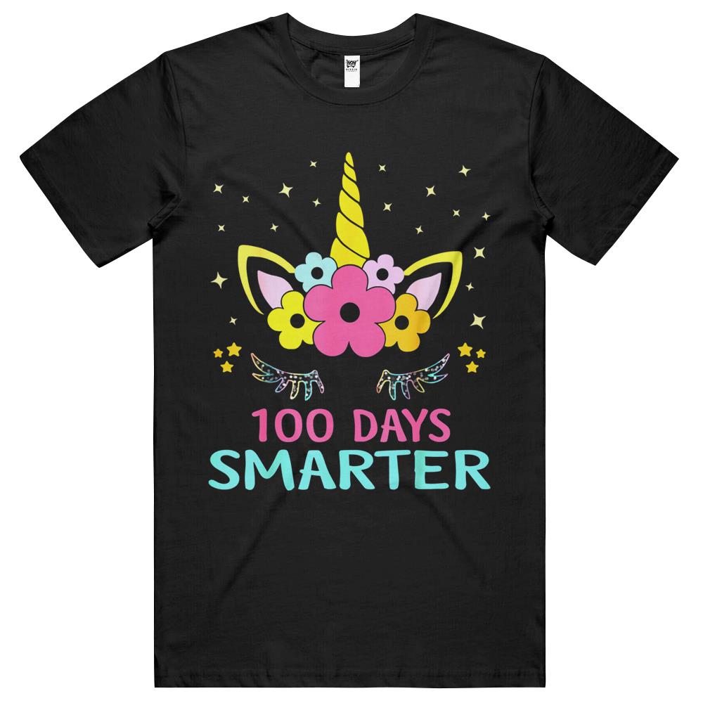 100 Days Of School Shirt Unicorn Girls Costume Gift Tee T Shirts