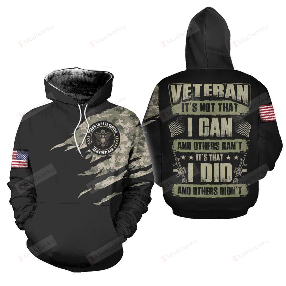 Proud To Be Us Army Veterant 3D All Print Hoodie, Zip- Up Hoodie