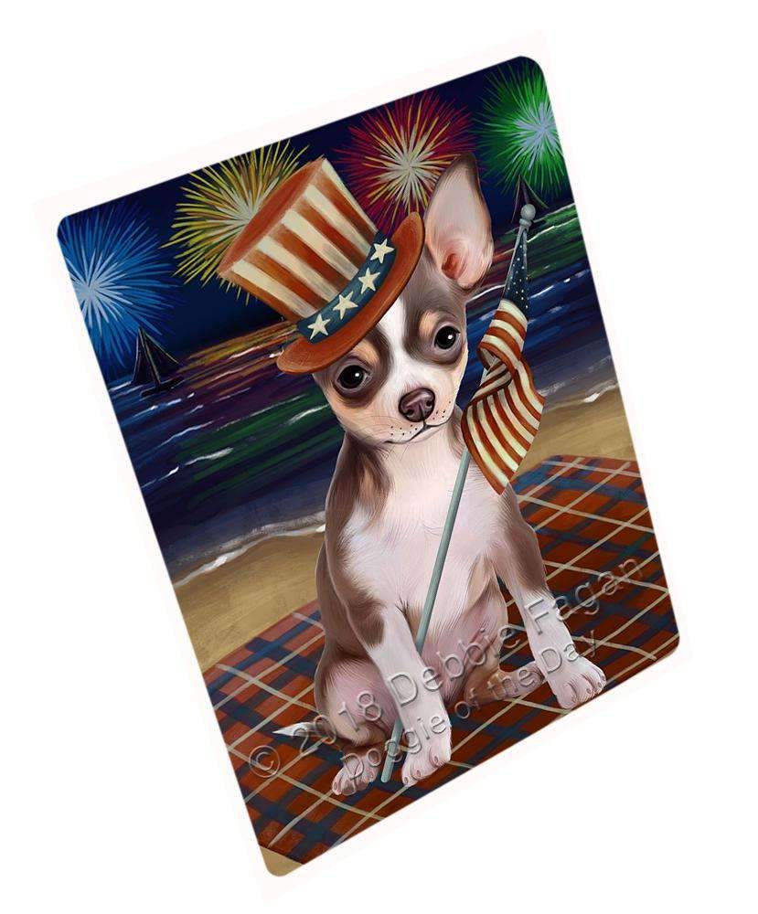 4Th Of July Independence Day Firework Chihuahua Dog Blanket Blnkt55497 (37X57 Sherpa)