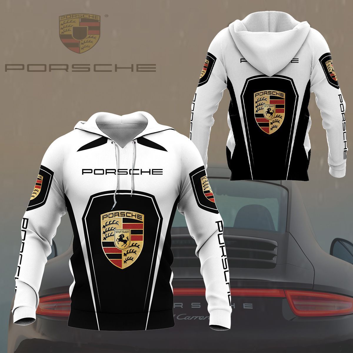 3D All Over Printed Porsche Shirts Ver 1 (Black) – Podoshirt