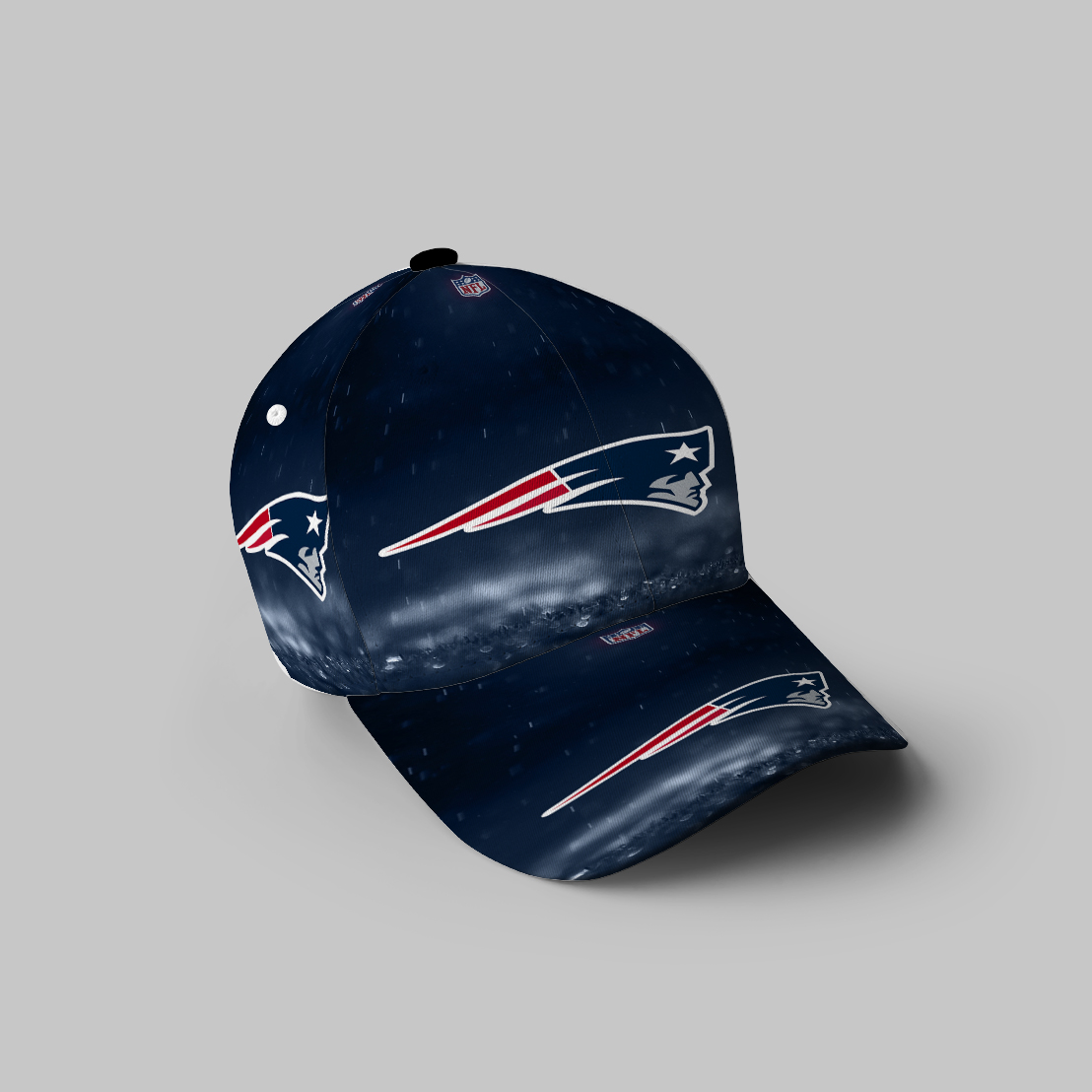 New England Patriots Raining 3D Printing Baseball Cap Classic Hat