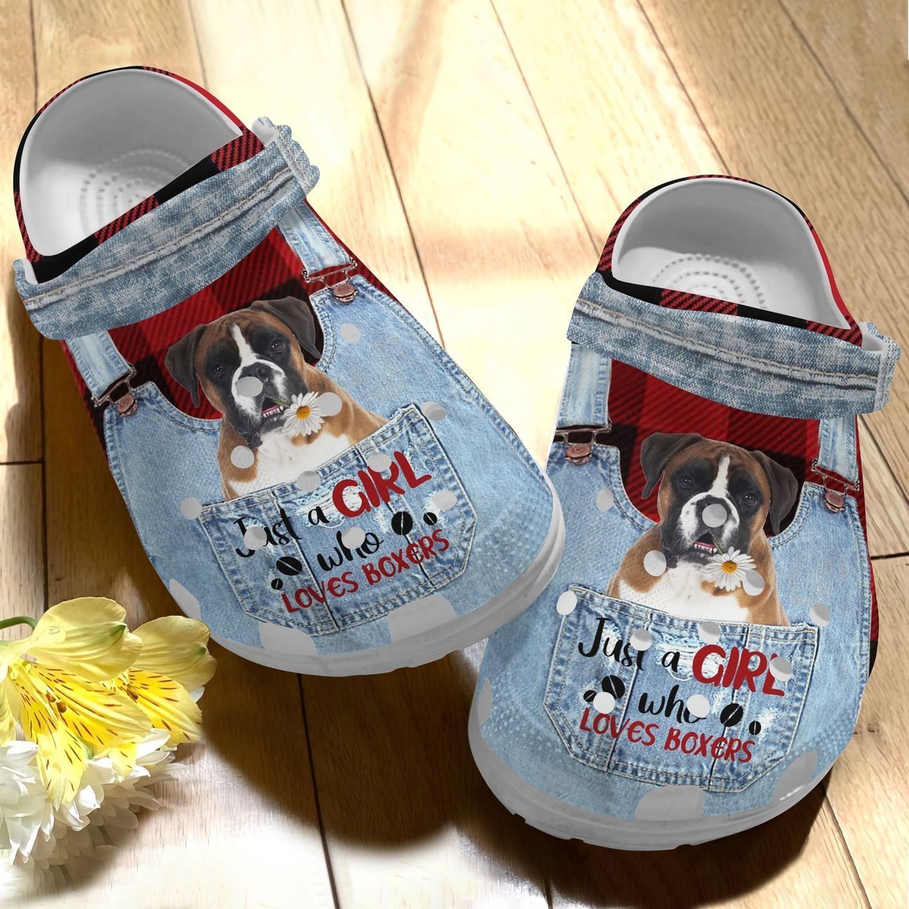 Boxer Personalized Clog, Custom Name, Text Just A Girl Who Loves Boxers, Fashion Style For Women, Men, Kid, Print 3D