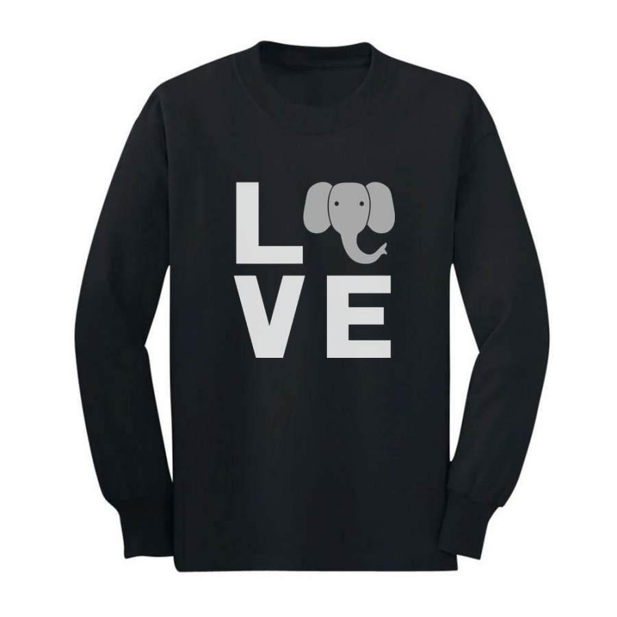 Love Elephants Be Kind To Elephants Animal Lover Youth Kids Long Sleeve T-Shirt