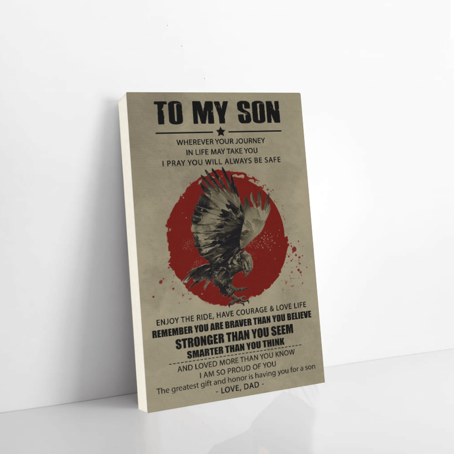 eagle canvas dad to son stronger than you seem smarter than you think