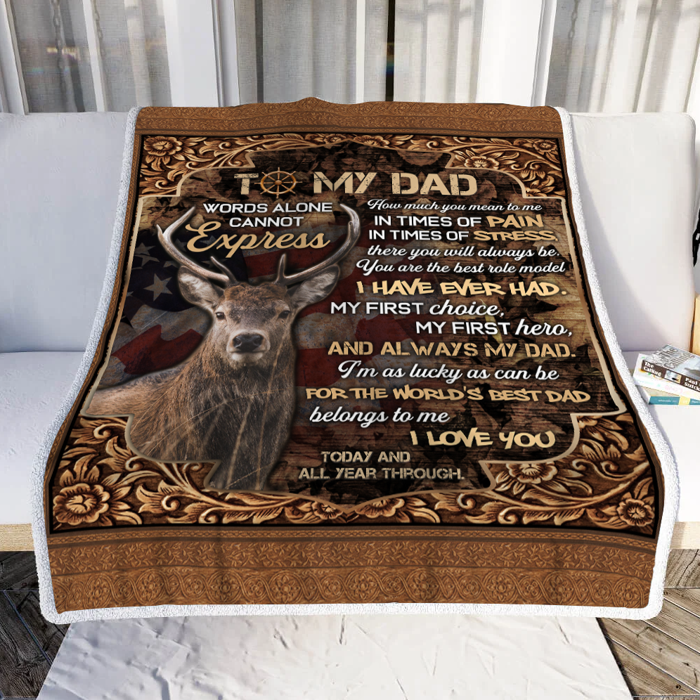 Deer Dad, You Are The World’S Best Role Model Throw Blanket