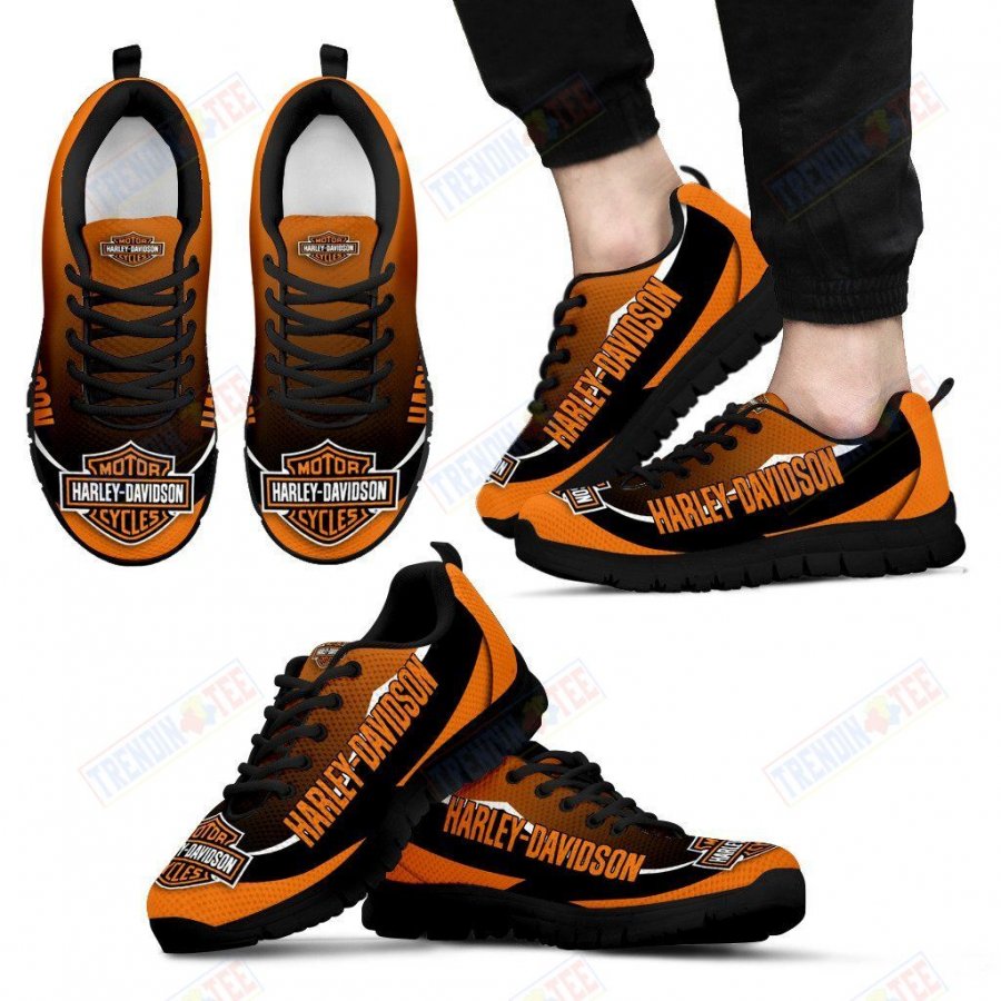 Harley Davidson Sneakers Mens Womens Motorcycle Lovers Custom Print Footwear Casual Riding Shoes TDT821