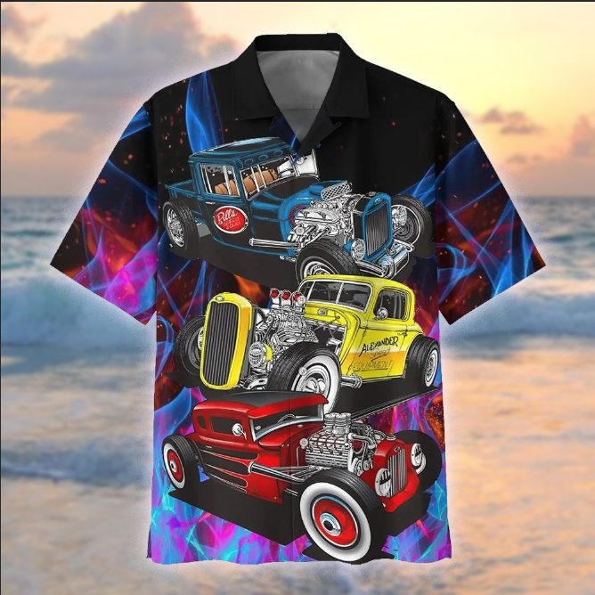 Hot Rod Hawaiian Shirt | Unisex | Adult | Hw5813 – Fashion Store