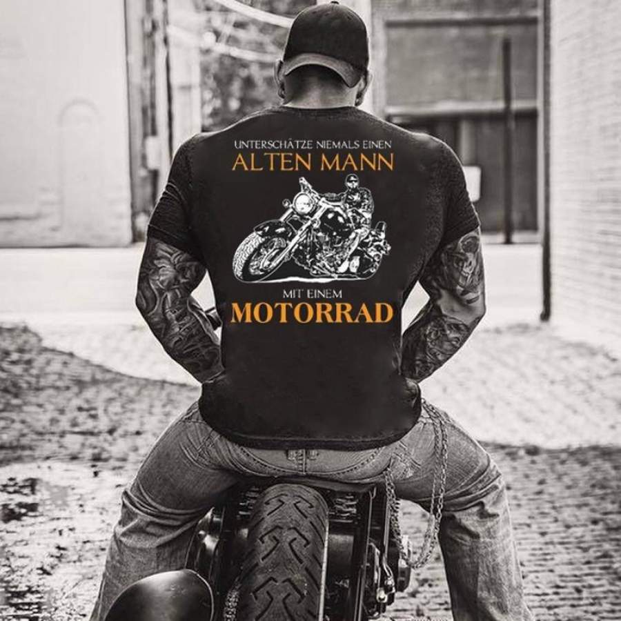 Motorcycle T Shirts  Alter Biker-Mann Motorcycle T Shirt Vintage