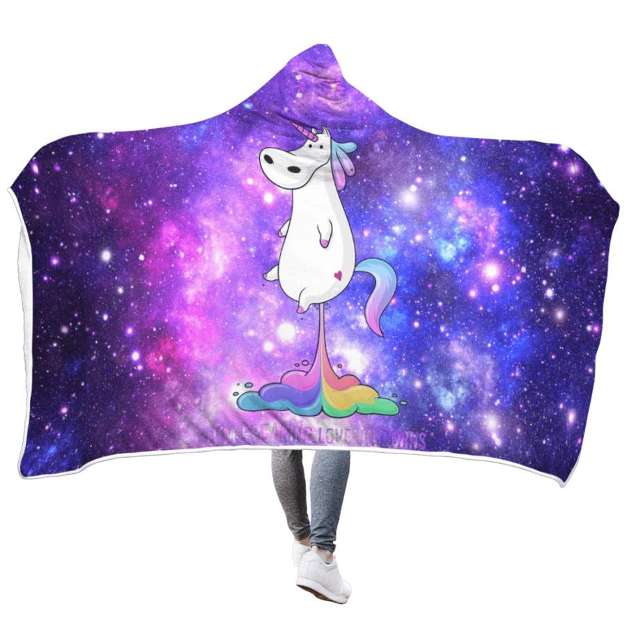 Unicorn Out Space Custom Hooded Blanket