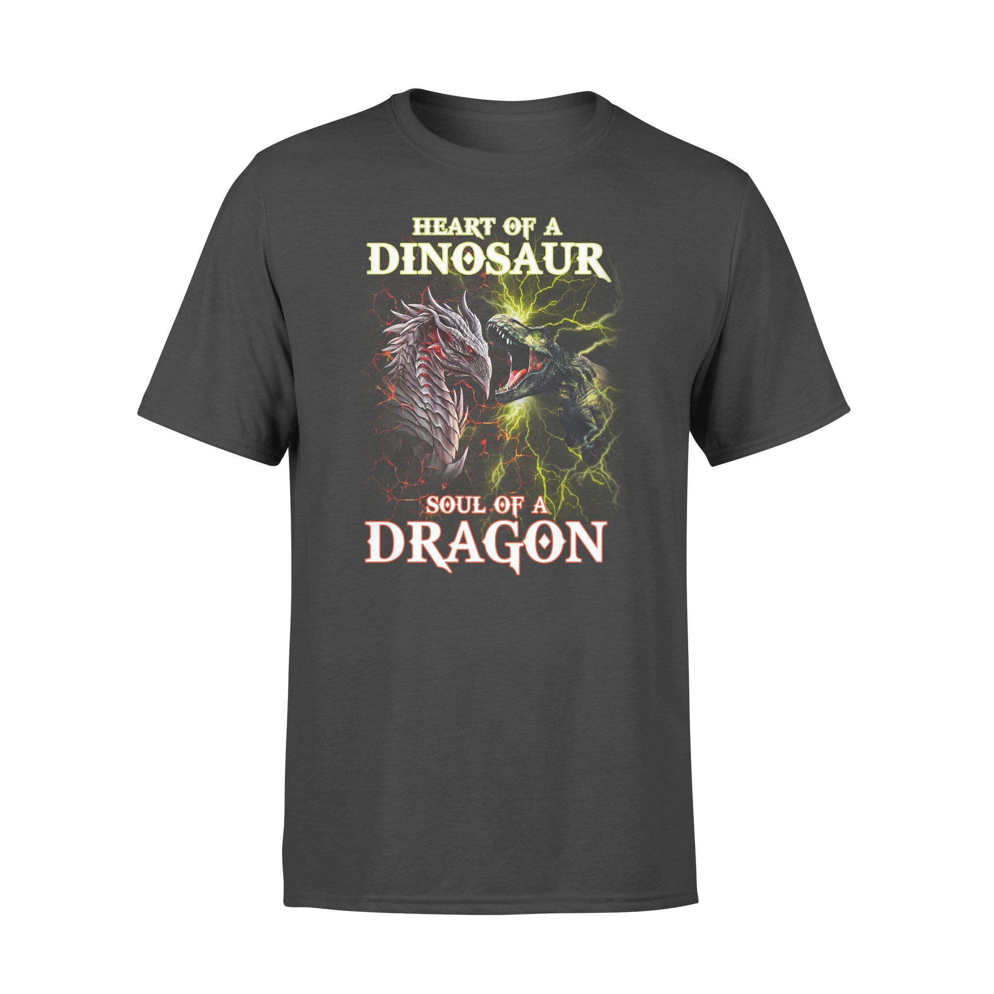 Awesome Family Gift –  Dragon & Dinosaur – Heart Of A Dinosaur, Soul Of A Dragon T-shirt