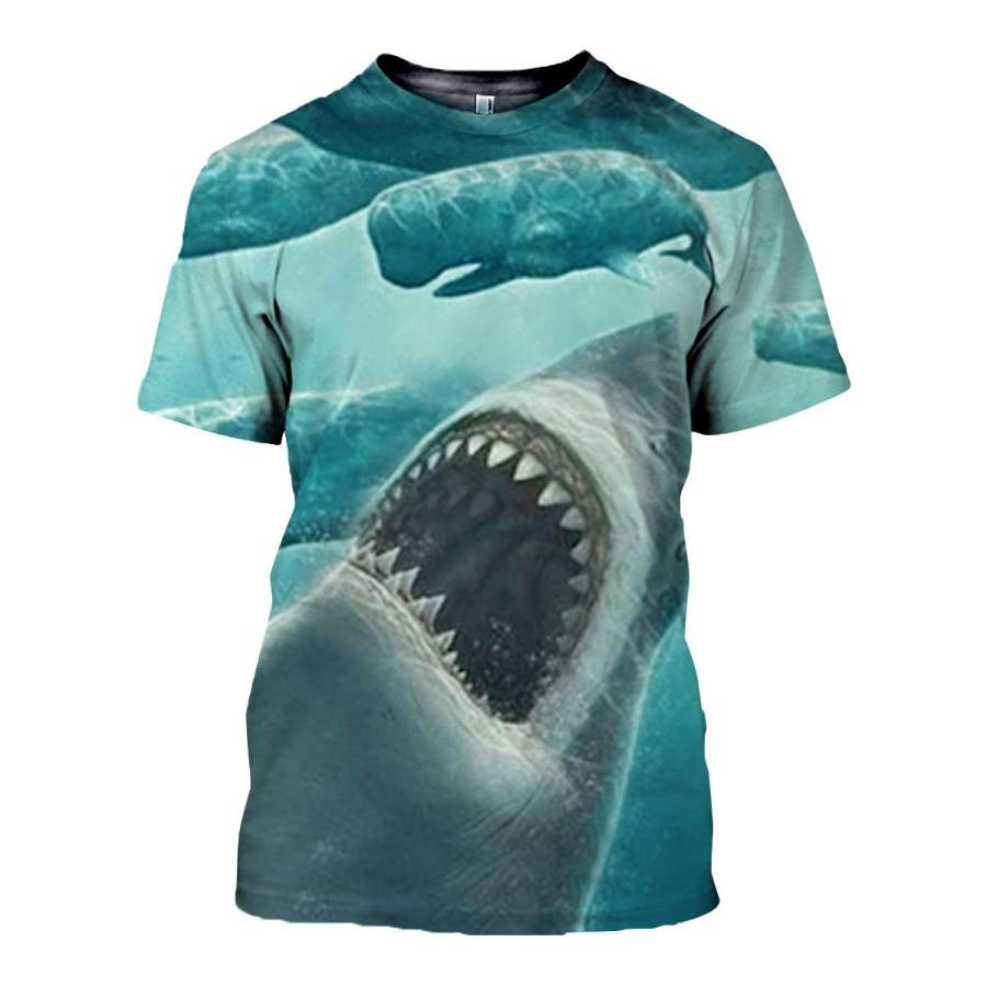 3D All Over Printed Shark T Shirt Hoodie 18126