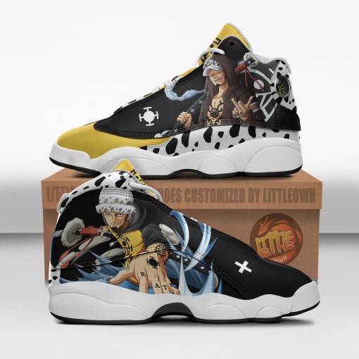 Trafalgar Law Sneakers Custom One Piece Anime Personalized Name Air Jd13 Shoes