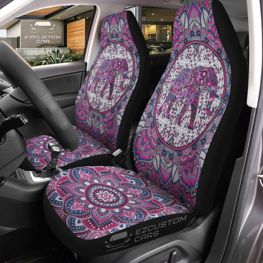 Flower Elephant Car Seat Covers Custom Elephant Car Accessories