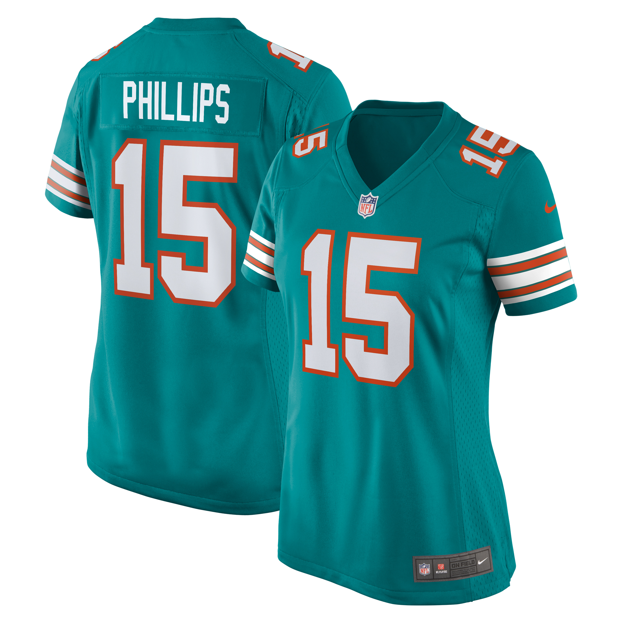 Women’s Miami Dolphins Jaelan Phillips Aqua Alternate Game Jersey