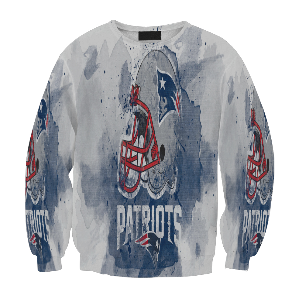 New England Patriots Helmet Color Splash Gift For Fan 3D Full Printing Sweatshirt