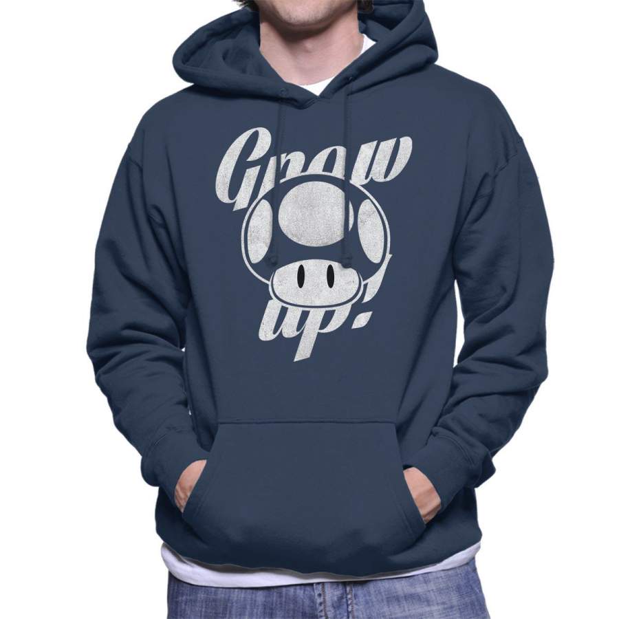 Super Mario Grow Up Men’s Hooded Sweatshirt