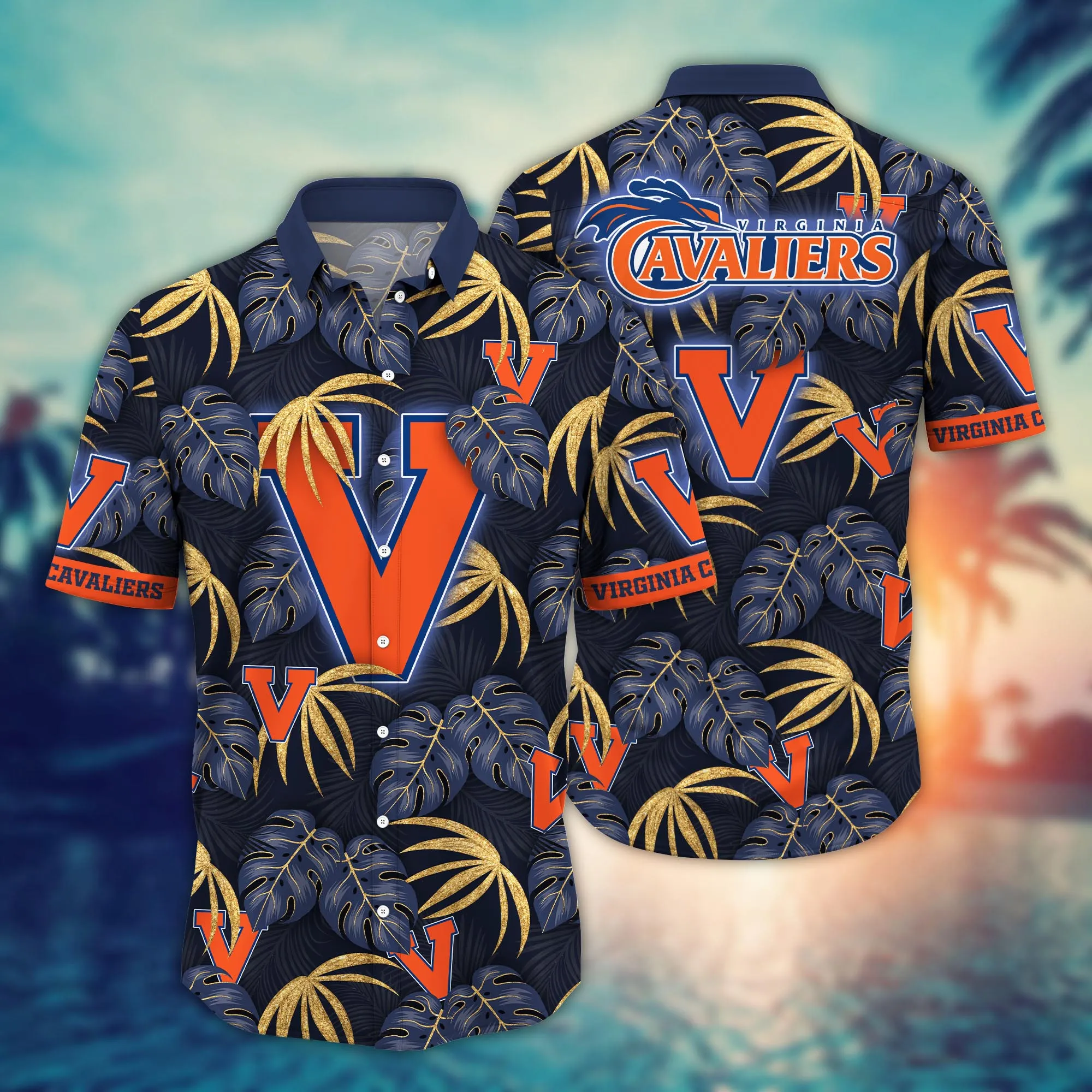 Virginia Cavaliers NCCA Hawaiian Shirt Vacation Spots Aloha Shirt