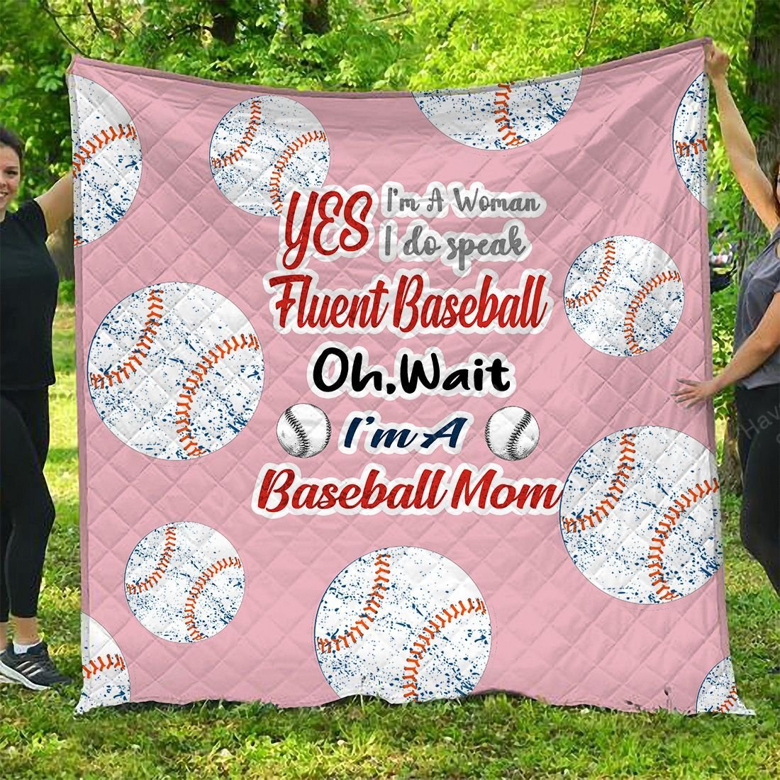 Baseball Quilt Blanket I’m A Baseball Mom