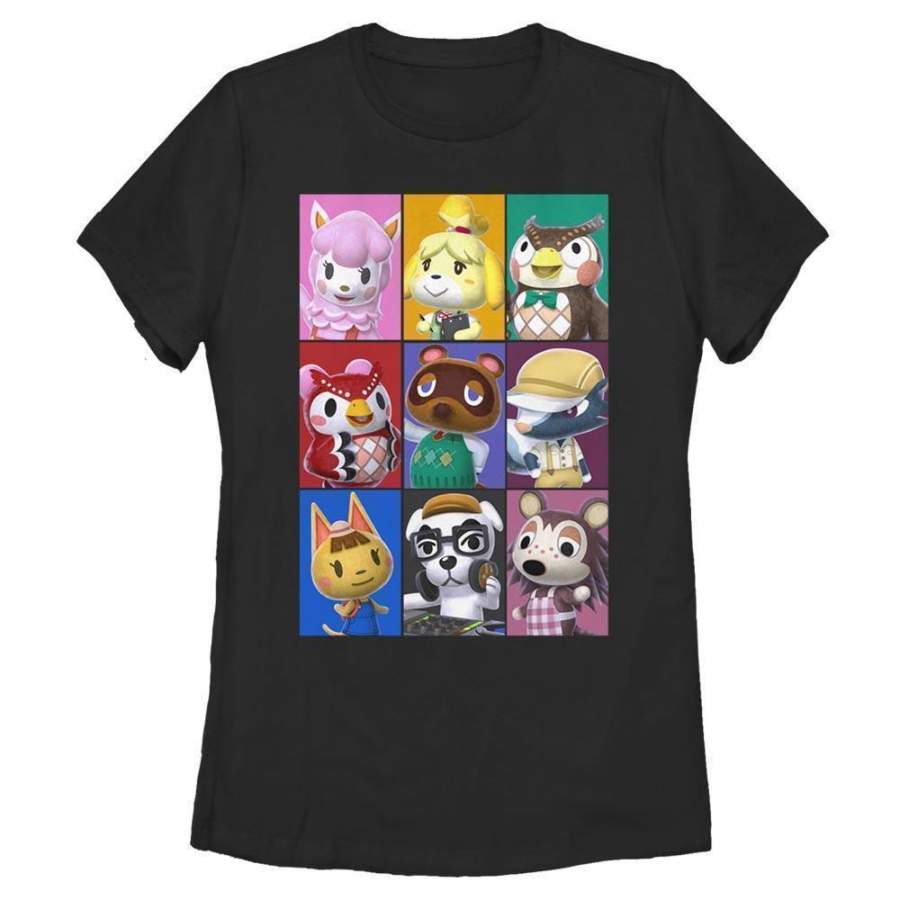 Animal Blocks – Animal Crossing Nintendo Women’s T-Shirt, Black