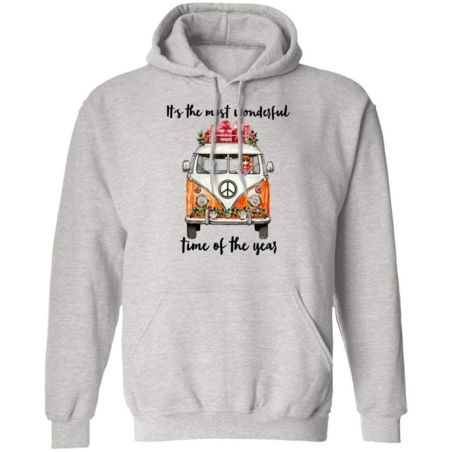 Hippie Christmas Hoodie Wonderful Time Of The Year