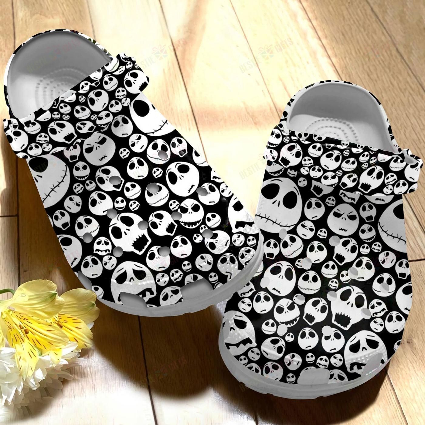 Skeleton Crocs Classic Clogs Shoes