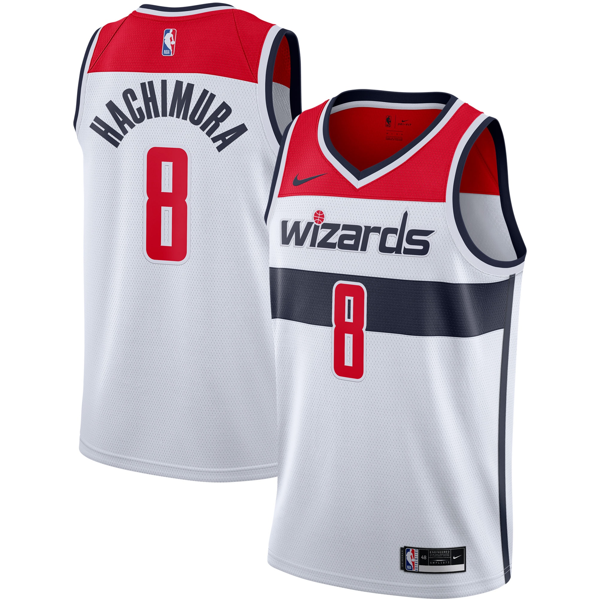 Rui Hachimura Washington Wizards 2020/21 Swingman Jersey – White – Association Edition