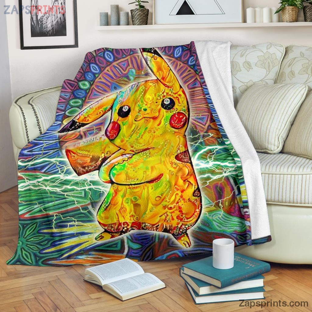 Vibing Pikachu Pokemon Blanket