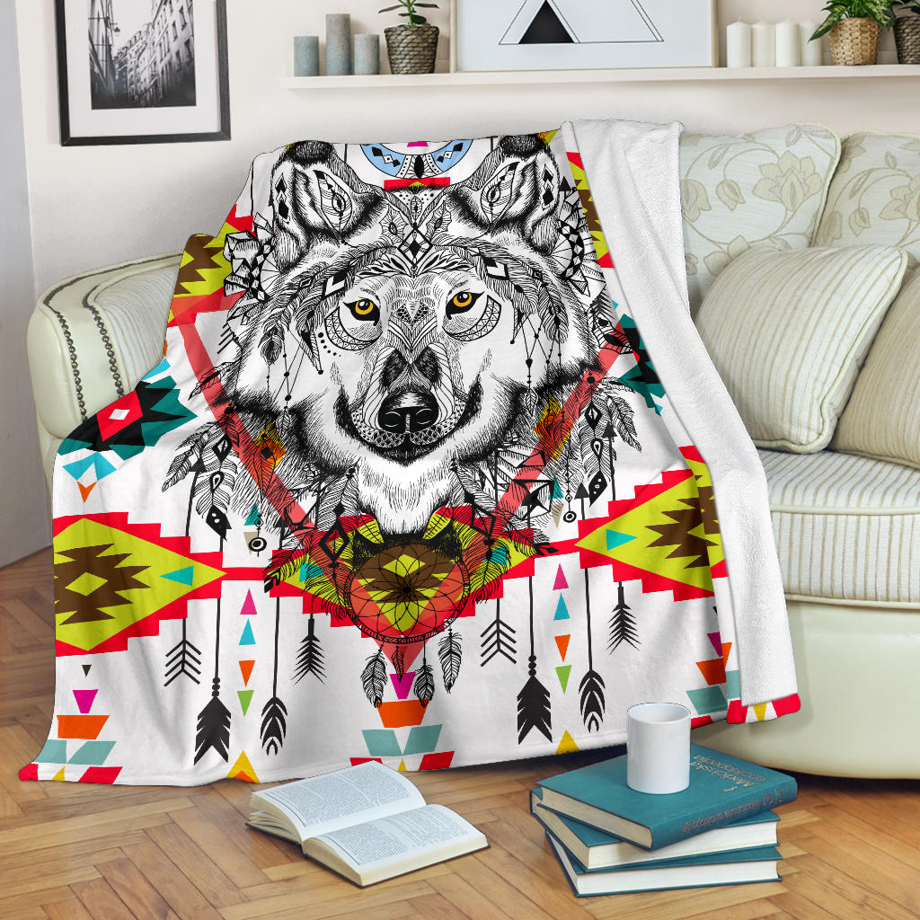 Wolf Arrow Pattern Blanket Lt10