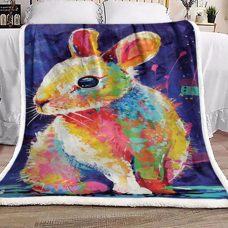 Bunny NP2511003F Sherpa Fleece Blanket