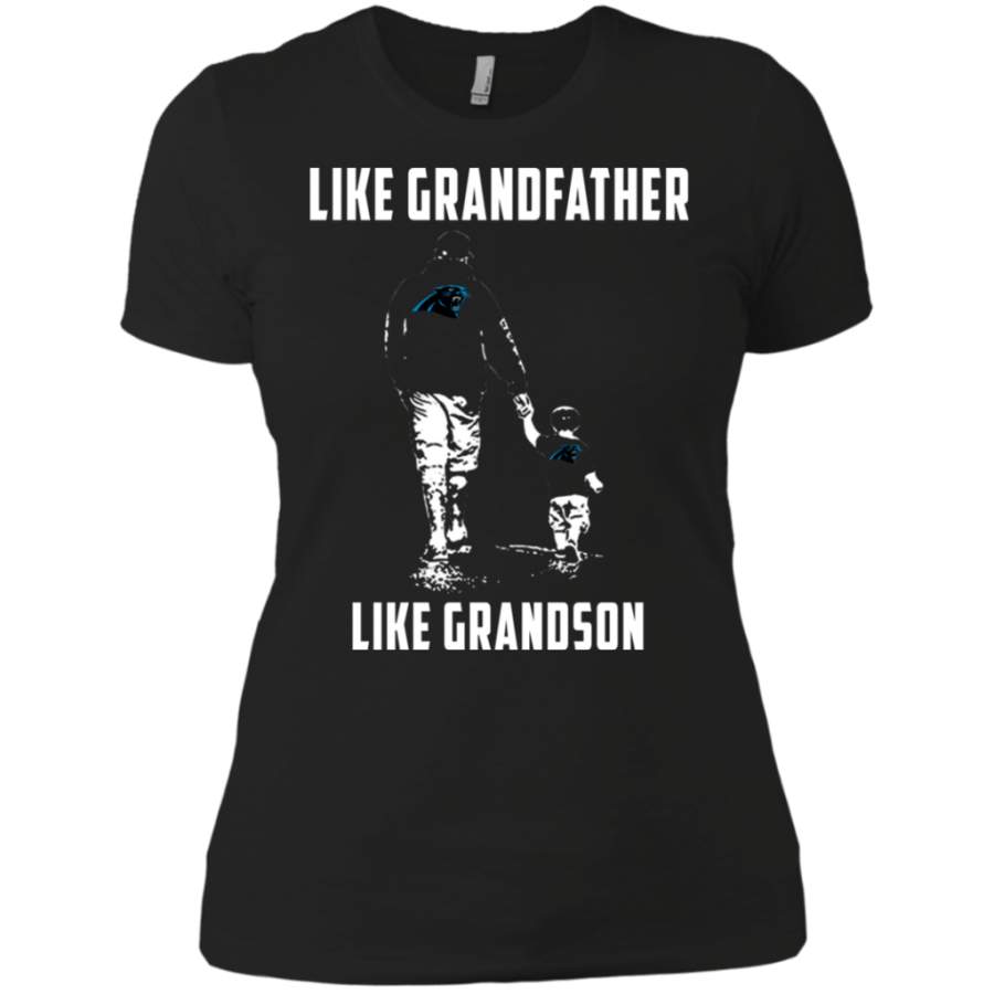 Perfect Carolina Panthers Like GrandFather Like GrandSon t shirt Ladies’ Boyfriend shirt