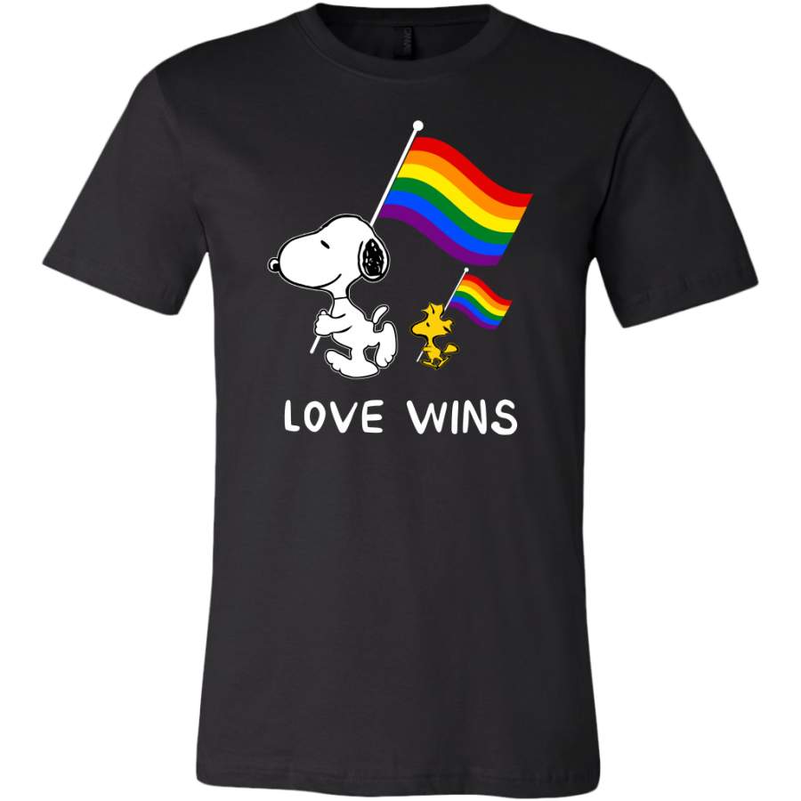 Love Wins Snoopy Woodstock Peanuts Shirt, Lgbt Shirt, Gay Pride Shirt New Fashion